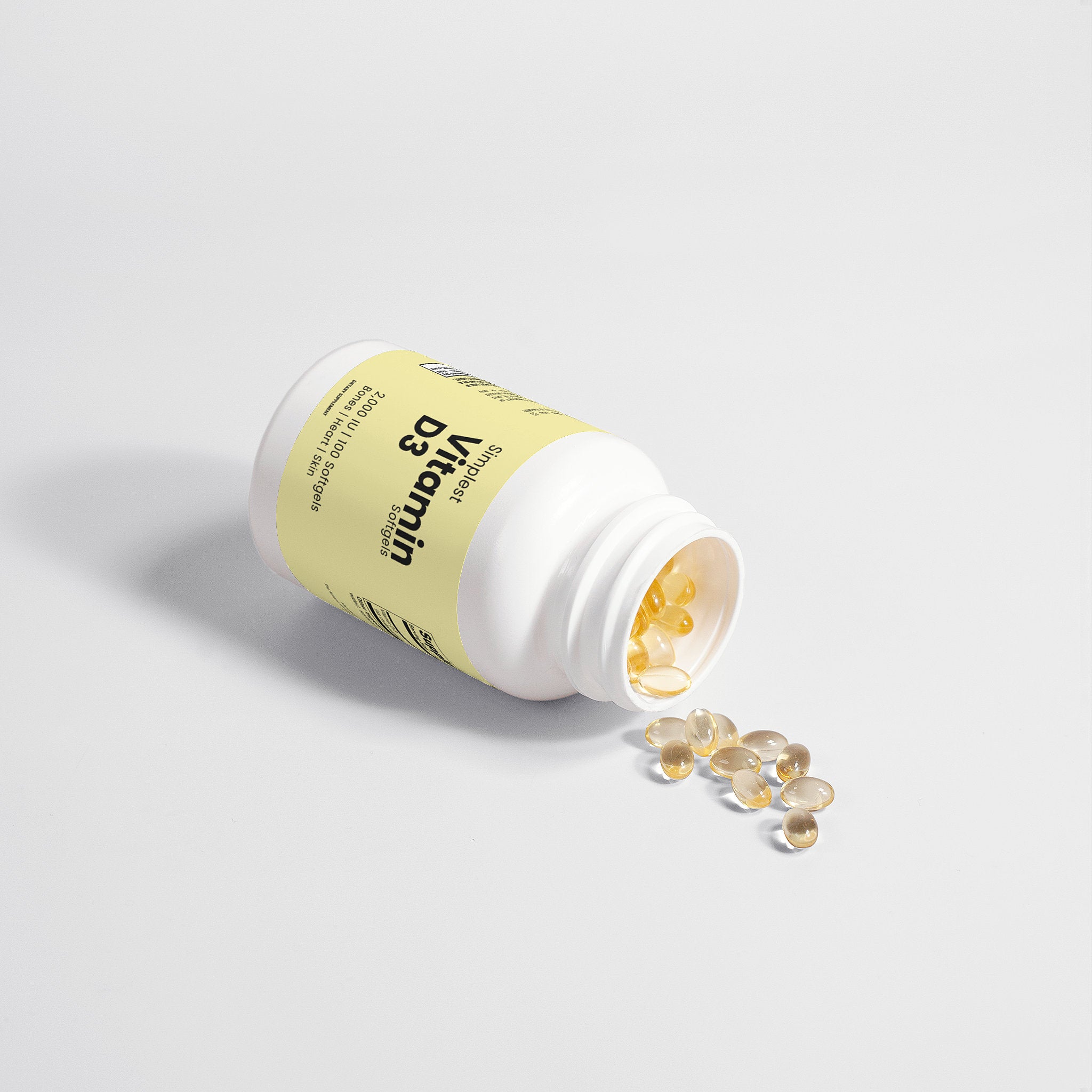Vitamin D3 2,000 IU - Support Immunity and Bone Health - Without Synthetic Fillers