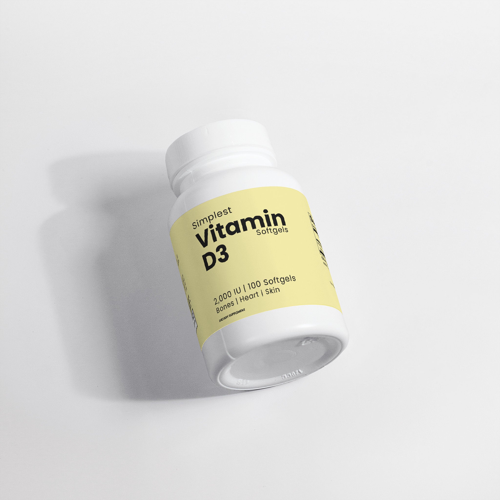 Vitamin D3 2,000 IU - Support Immunity and Bone Health - Without Synthetic Fillers