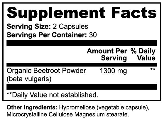 Beetroot - Boost Circulation and Endurance Naturally - Without Stimulants or Synthetic Additives