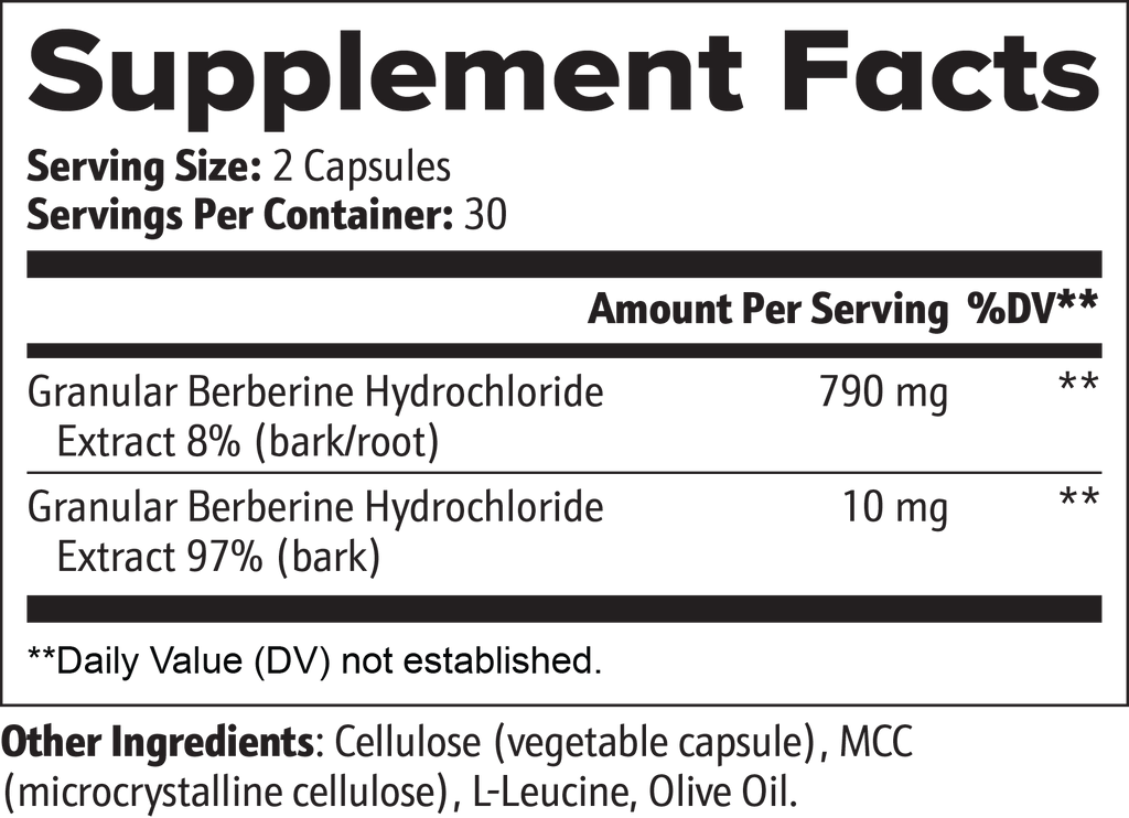 Berberine - Regulate Blood Sugar and Optimize Metabolism - Without Prescription Side Effects