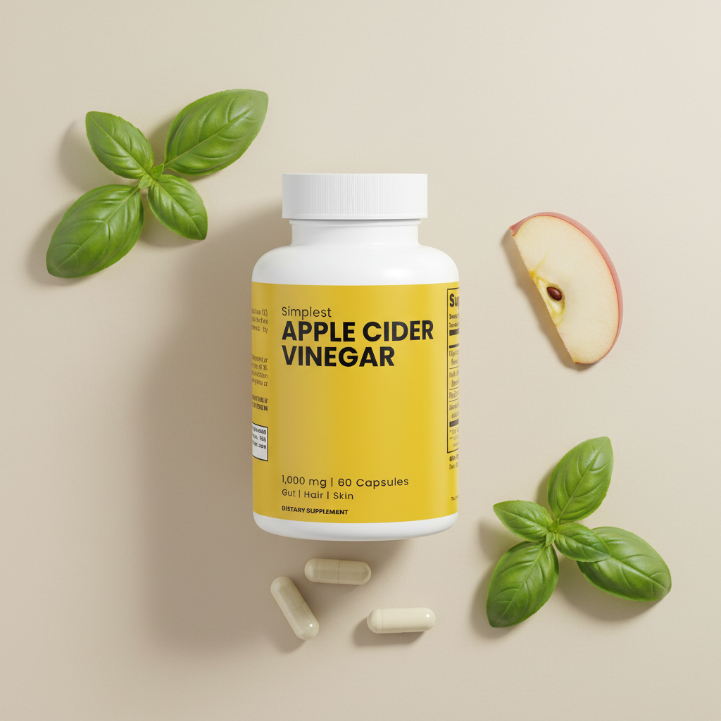 Apple Cider Vinegar Flat Lay