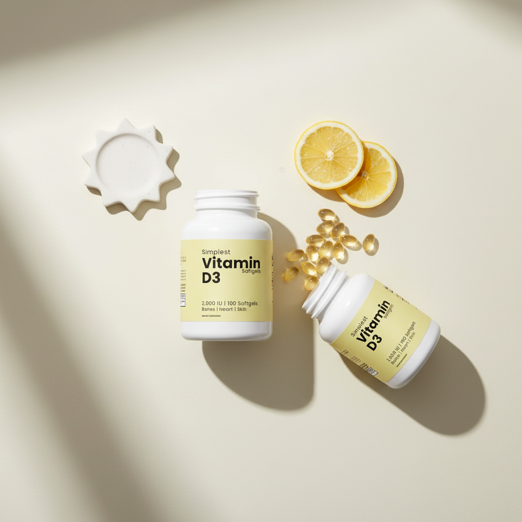 Vitamin D3 Flat Lay