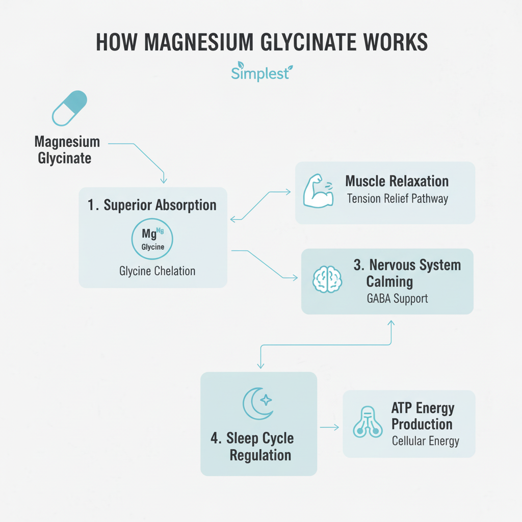 Magnesium Glycinate Absorption Mechanism Infographic